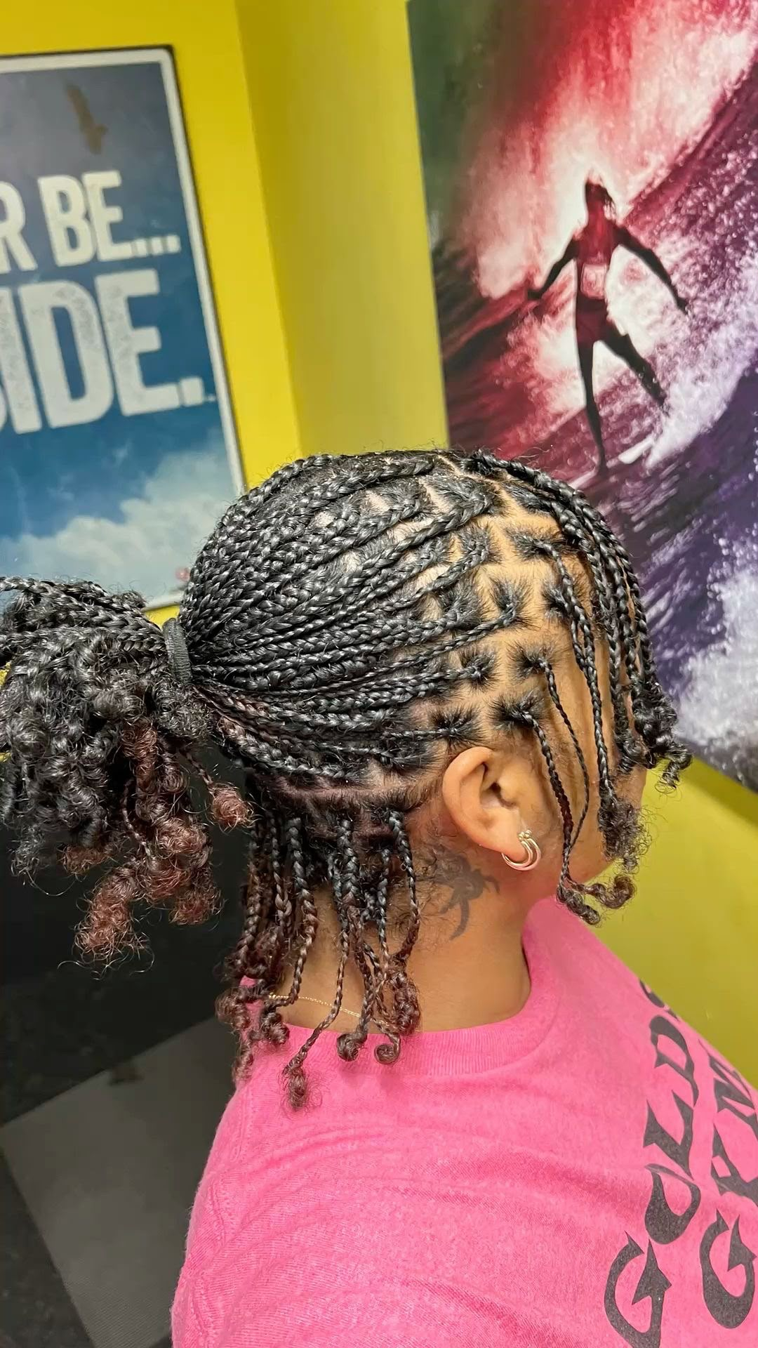Tresses naturelles sans mèches réalisées chez FF Beauty