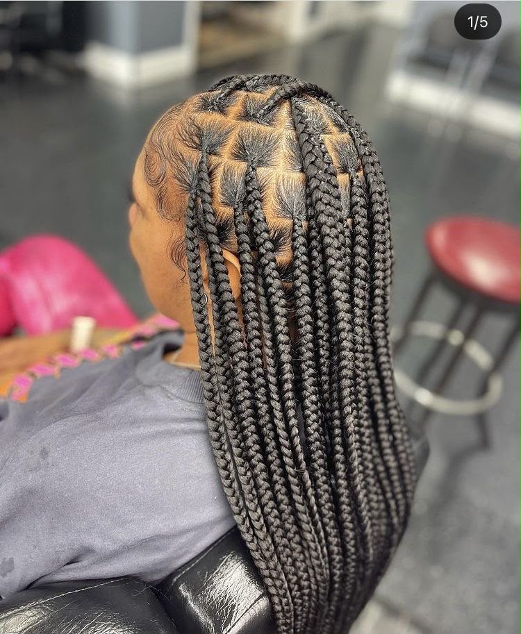 Braids knotless jumbo chez FF Beauty